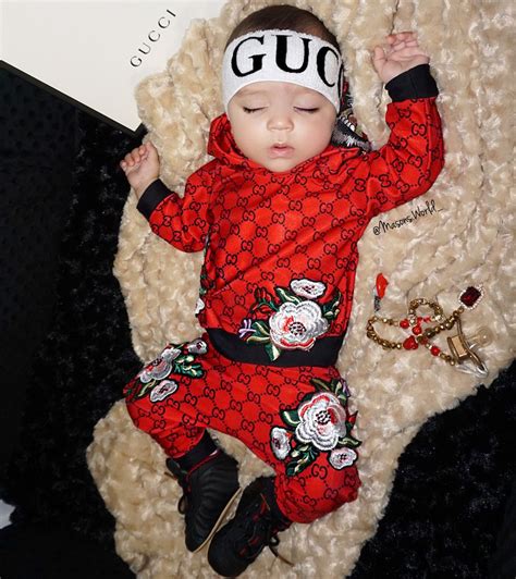 pink gucci baby outfit|newborn baby wearing gucci.